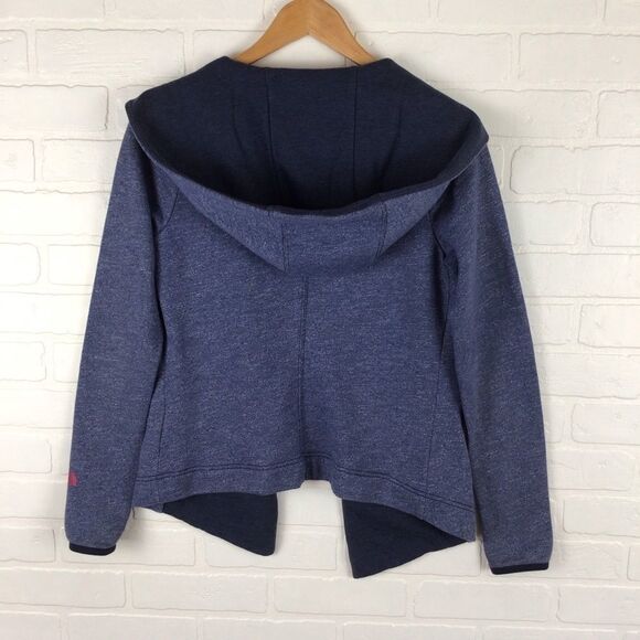 THE north face vintage warm blue small hoodie cardigan soft and comfortable - Picture 8 of 16